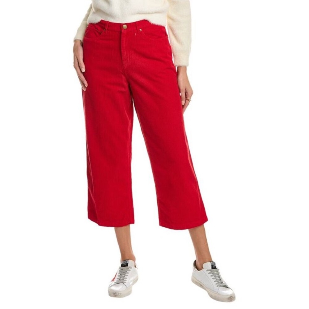 Frances Valentine Jane Corduroy Red Pant Size 8 New with Tags